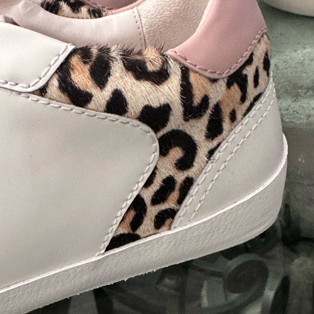 New in Box Kate Spade Ace Pink and Leopard Print Sneakers sz 6 .5 - Picture 10 of 14